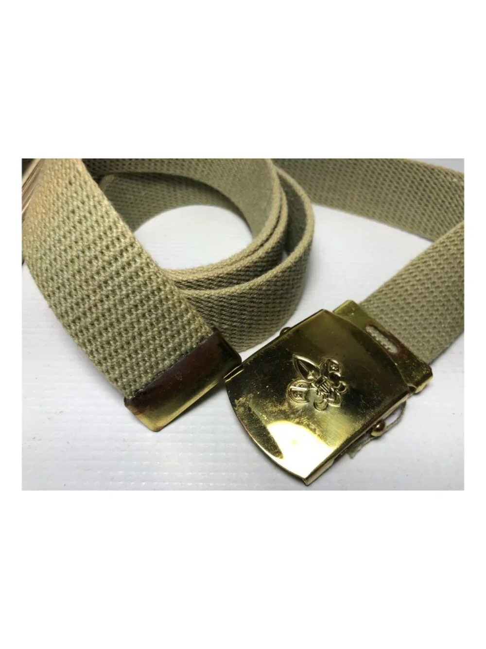 Vintage Boy Scout Belt & Brass Buckle